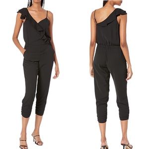 Parker Addison Ruffle Jumpsuit Black